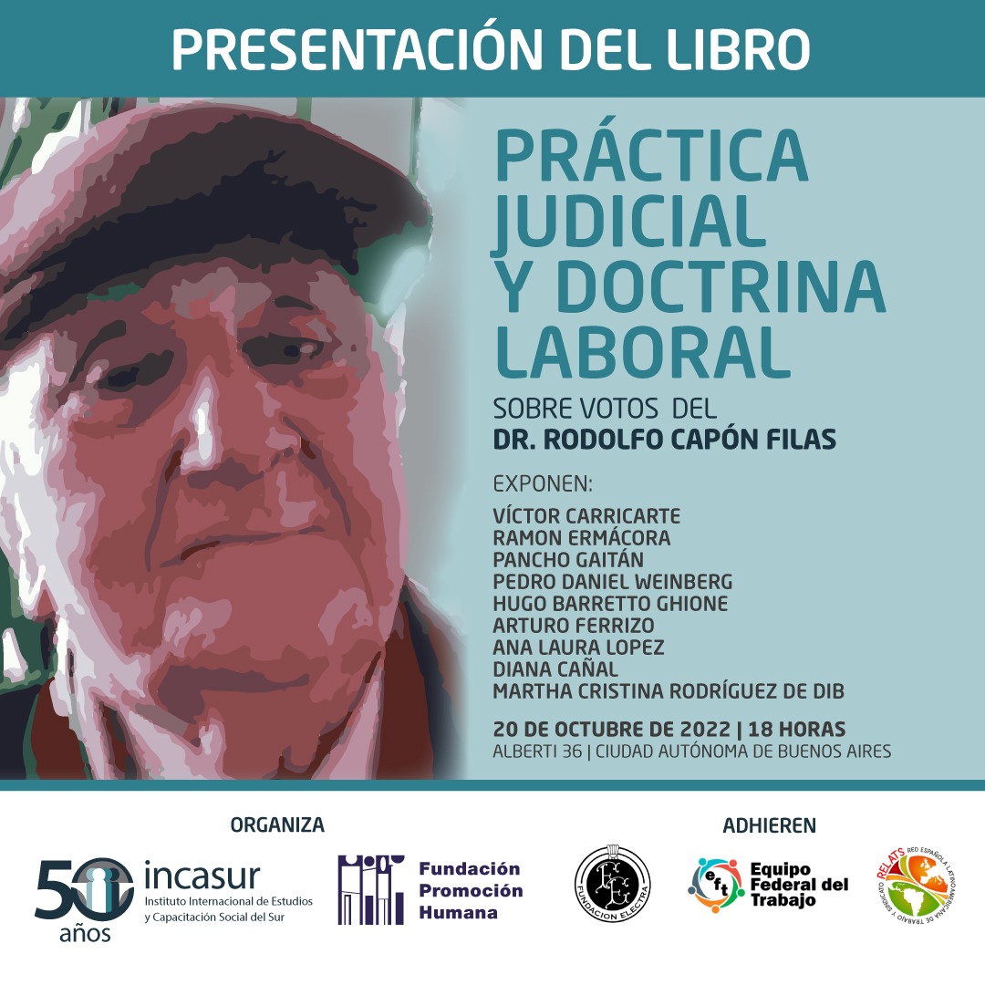 Presentación libro de Rodolfo Capón Filas en Incasur 